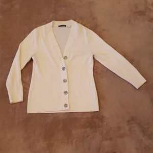 Cable and gauge cardigan button sweater sz xl